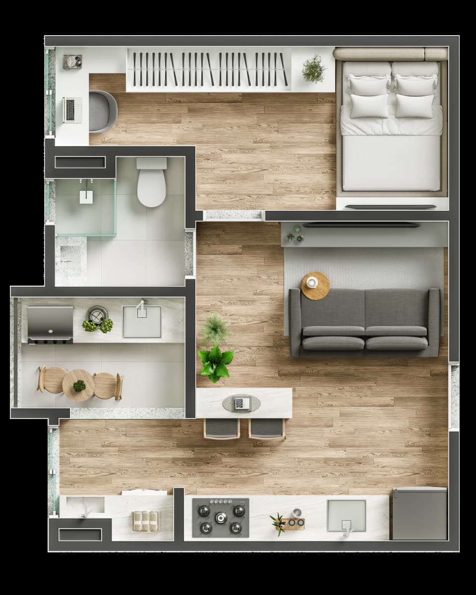 1 Dorm | 32 m²