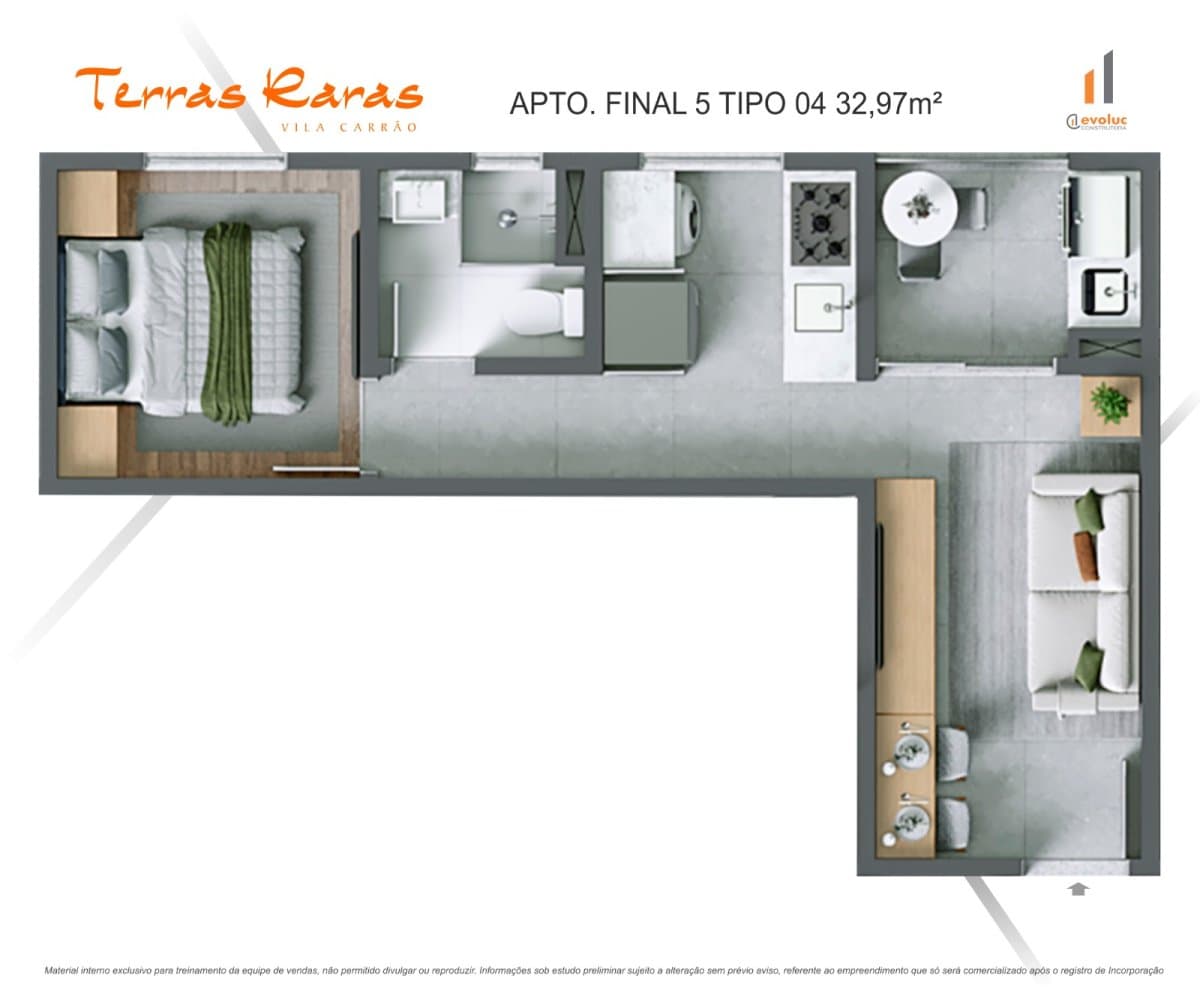 Apto | 32,97 m²