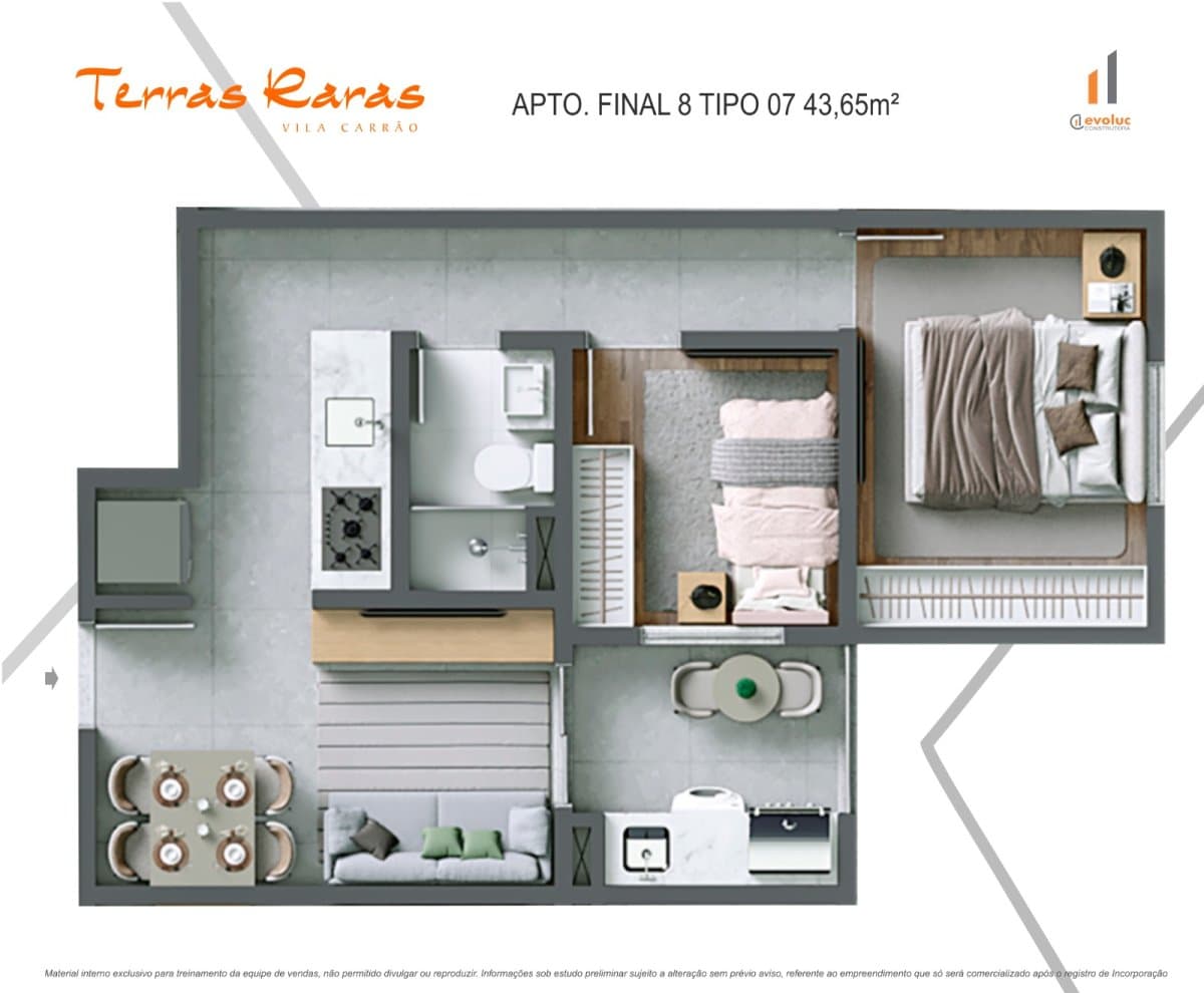 Apto | 43,65 m²